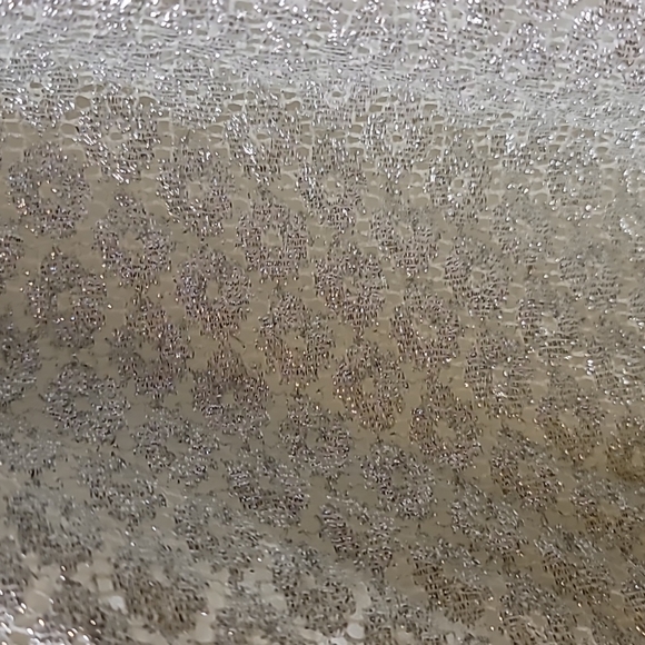 Tease Me Juniors Metalic and Lace Spaghetti Strap Formal Dress, Size 3 - Picture 4 of 9